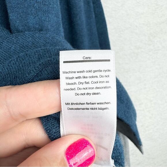 Smartwool Shadow Pine Tunic Sweater in Deep Marlin Heather Merino Wool Size L - Picture 10 of 14